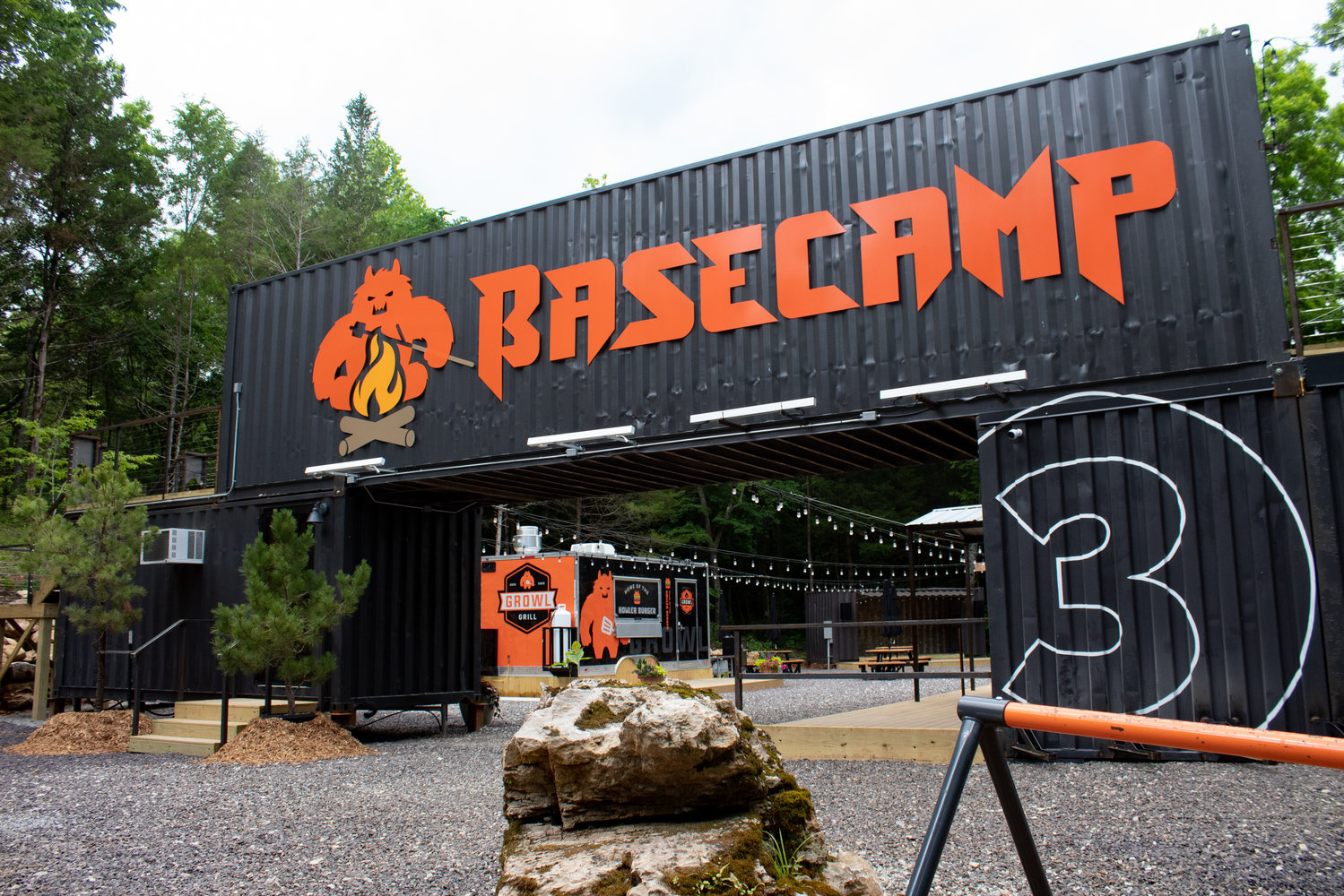 BASECAMP BUILDING: Howler Bike Park co-owner Max Penny says construction of the project's basecamp took about 90 days to complete.