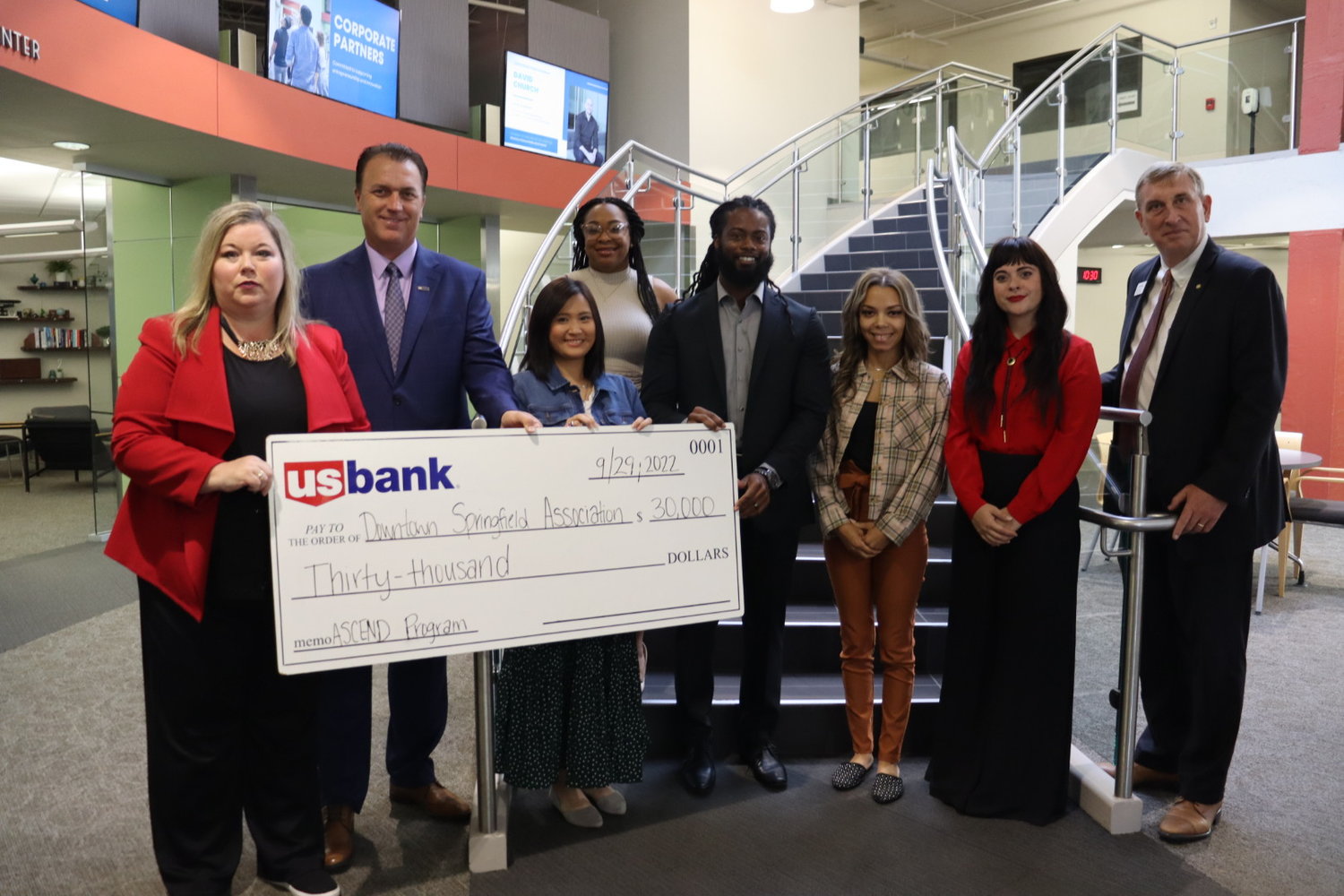 The U.S. Bank Foundation awards $30,000 to the Downtown Springfield Association to issue grants to minority-owned businesses.