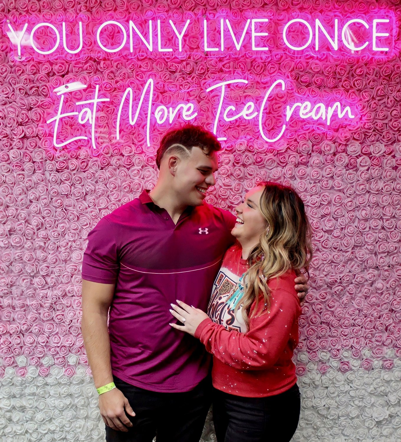 Newly engaged couple Cole Crutcher and Laiken Avery plan to open Yolo Rolled Ice Cream in Branson by early January.