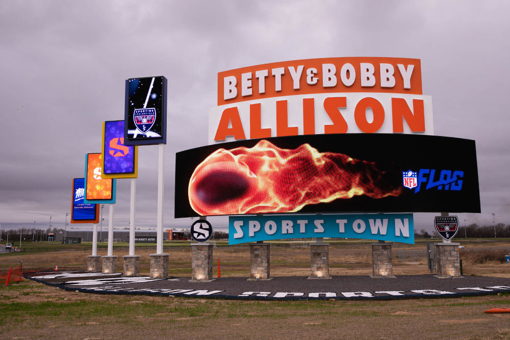 Bobby Allison gave the naming-level donation to the recently opened Betty & Bobby Allison Sports Town in west Springfield.