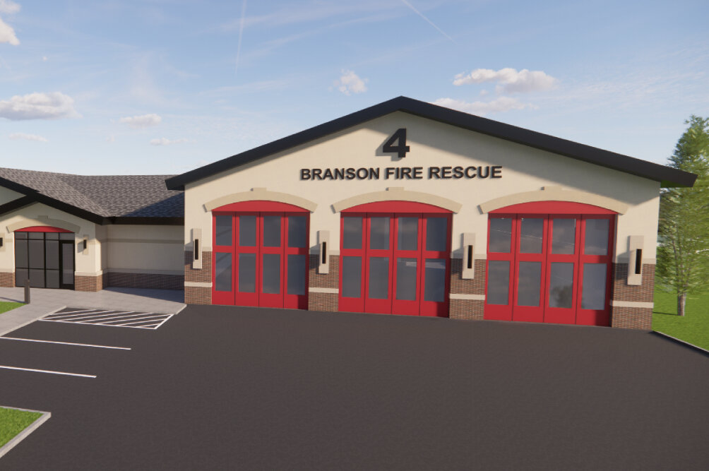 The city of Branson’s fourth fire station is being constructed at 251 Champagne Blvd.