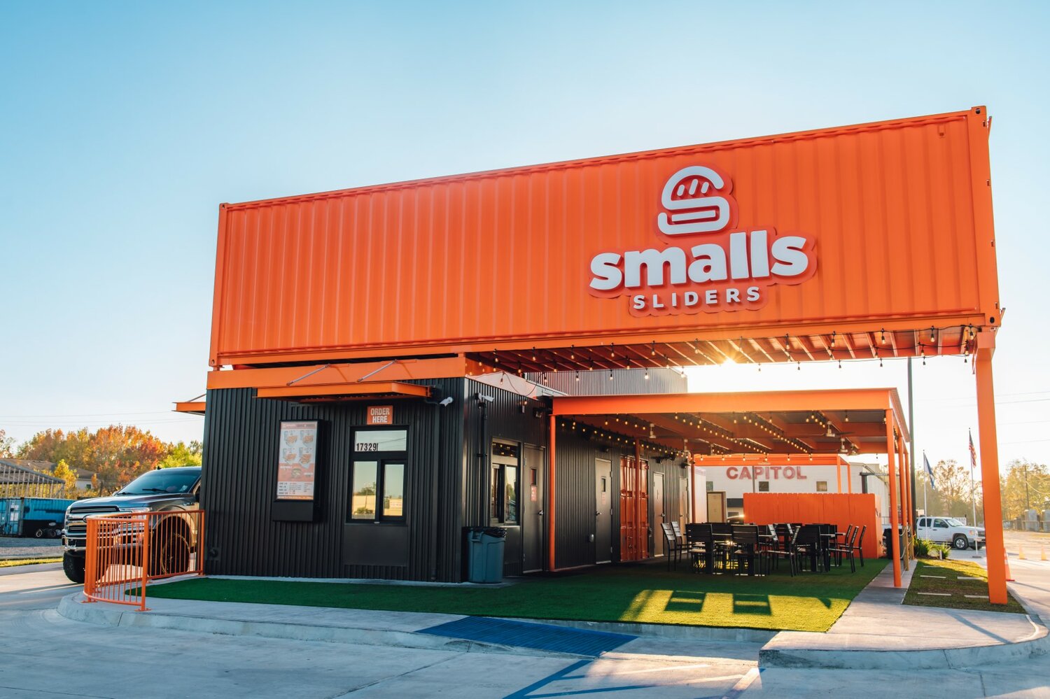 Smalls Sliders is a concept developed in modular recycled buildings that company officials call "cans."