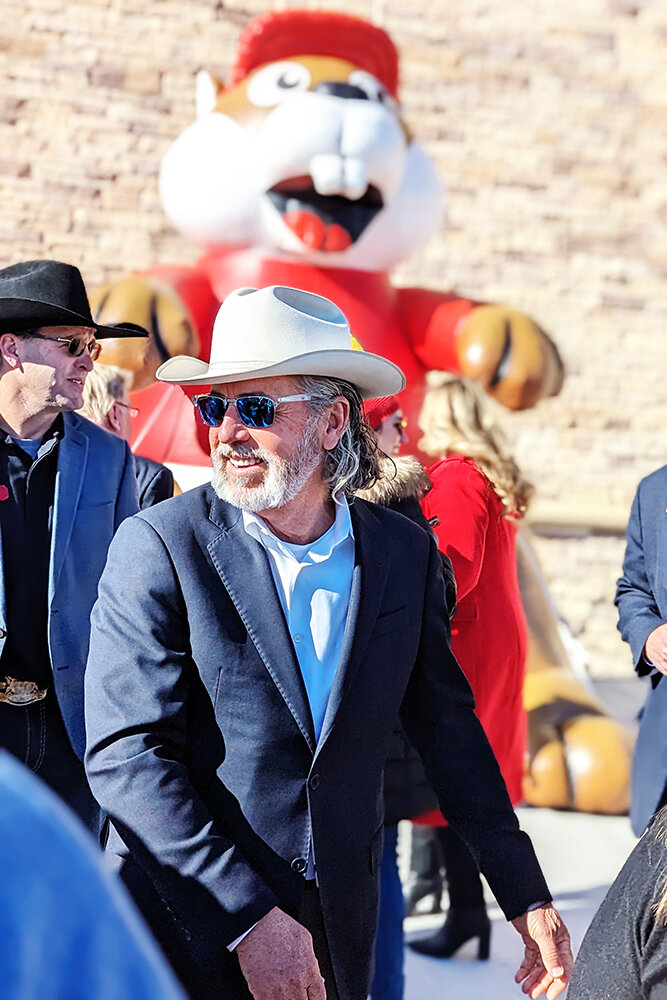 BEAVER VISITS: Arch "Beaver" Aplin III, founder and CEO of Buc-ee's, traveled in from Texas to greet fans at the Springfield travel center's opening.